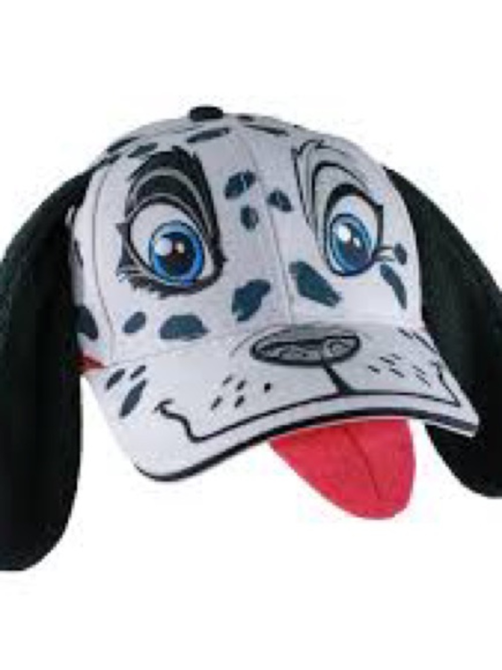 Monster Jam Dalmatian Dog Character Cap - White & Black with Red Tongue